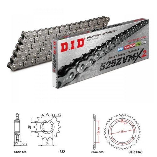 DID Řetězová sada D.I.D XX-ring HONDA CB 1000 RA rok 18-25