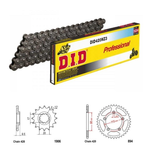 DID Řetězová sada D.I.D NZ GAS GAS MC 65 rok 21-26