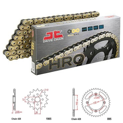 Řetězová sada JT O-ring GOLD GAS GAS MC 85 rok 21-26