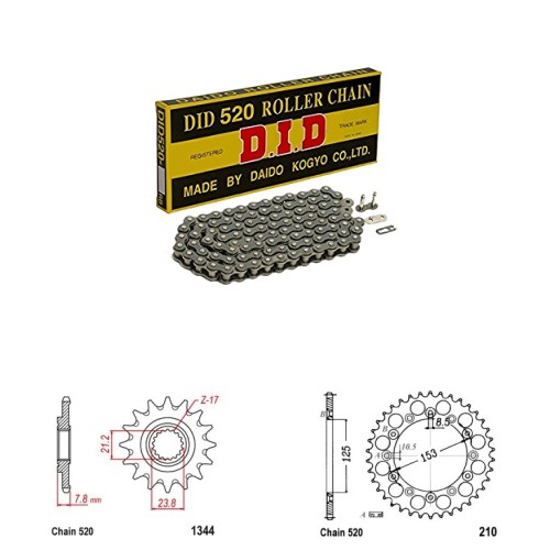 DID Řetězová sada D.I.D HONDA CRF 250 X rok 19-21