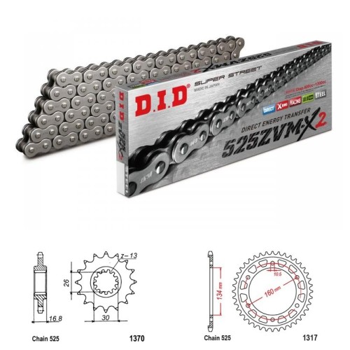 DID Řetězová sada D.I.D XX-ring HONDA CBR 1000 RR Fireblade rok 22-25