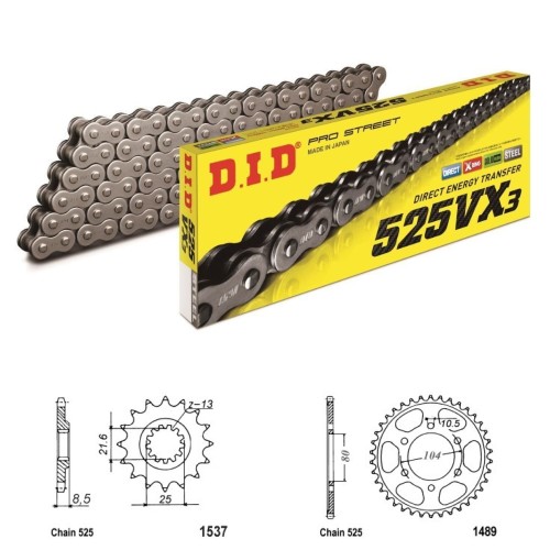 DID Řetězová sada D.I.D X-ring KAWASAKI Z 900 RS rok 18-22