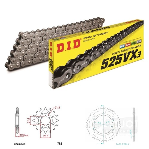 DID Řetězová sada D.I.D X-ring BENELLI TRK 502 X  rok 18-25