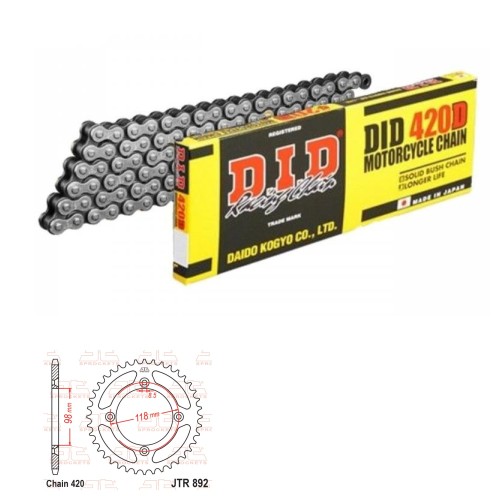 DID Řetězová sada D.I.D standard KTM 65 SX rok 25-26
