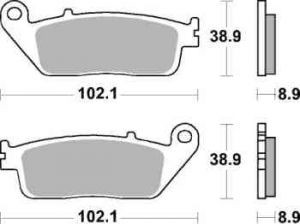 Brzdové destičky SBS zadní HONDA FJS 600 Silver Wing (FCS 600) rok 01-18