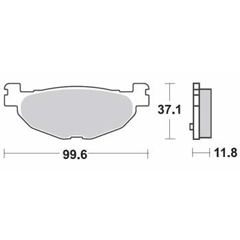 Brzdové destičky SBS zadní YAMAHA YP 400 Majesty rok 07-13