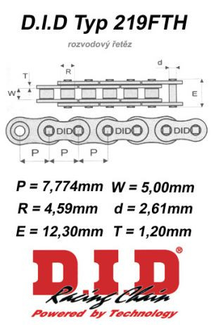 D.I.D Rozvodový řetěz DID YAMAHA FZR 750 (OW01) rok 88-89