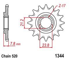 Řetězové kolečko HONDA CRF 250 X rok 19-21