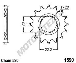 Řetězové kolečko YAMAHA WR 250 X rok 08-18