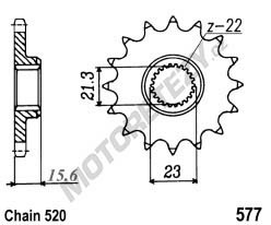 Řetězové kolečko YAMAHA XT 600 E (89-03) rok 89-03