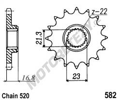 Řetězové kolečko YAMAHA XJ 600 N,S (Diversion) (92-03) rok 92-03