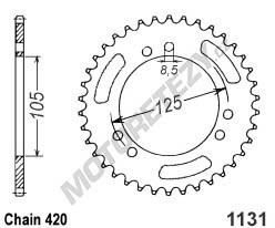 Rozeta DERBI 50 Derbi Senda SM X-race (04-08) rok 04-08