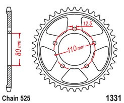 Rozeta HONDA CRF 1100 Africa Twin rok 20-22