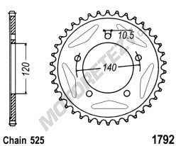 Rozeta TRIUMPH 865 Bonneville, T100 rok 07-15