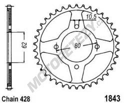 Rozeta YAMAHA TT-R 125 E (05-07) rok 05-09