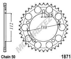 Kalená rozeta YAMAHA YZF 600 R6 (99-02) rok 99-02