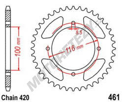 Rozeta KAWASAKI KX 85 (velká kola) rok 01-23