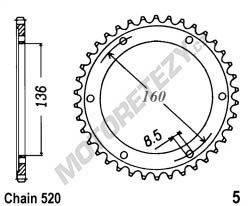 Rozeta BMW G 310 R, GS rok 16-22