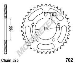 Kalená rozeta APRILIA 1000 Tuono Racing rok 06-13