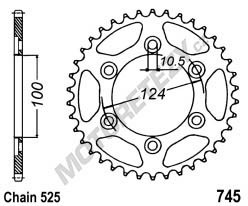 Kalená rozeta DUCATI 1000 SS (03-05) rok 03-05