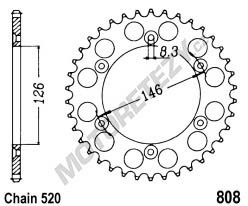 Duralová rozeta SUZUKI RM 250 rok 98, 04-09