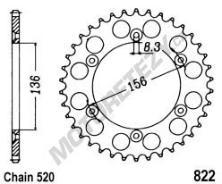 Duralová rozeta BETA 450 RR rok 10-12