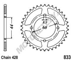 Rozeta YAMAHA TT-R 125 rok 00-01