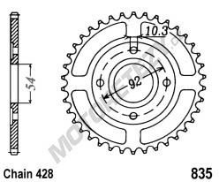 Rozeta Yamaha SR 125 rok 82-03