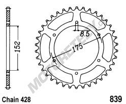 Rozeta YAMAHA DT 125 R rok 90-03