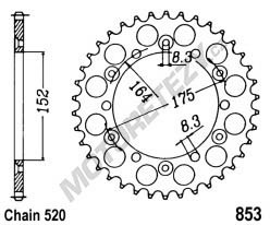 Rozeta YAMAHA TT 600 (83-92) rok 83-92