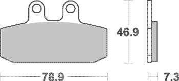 Brzdové destičky Brembo zadní APRILIA 850 Mana rok 07-16