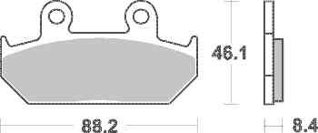 Brzdové destičky MR3 přední HONDA NX 650 Dominator rok 93-96