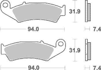 Brzdové destičky DP Brakes zadní HONDA CR 125 R  rok 87-94