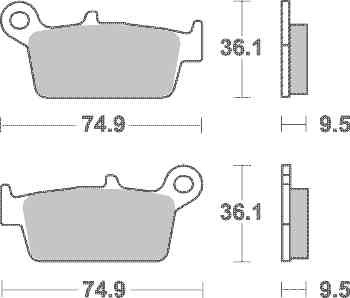 Brzdové destičky TRW Lucas RSI zadní SUZUKI DR-Z 400 S rok 00-23