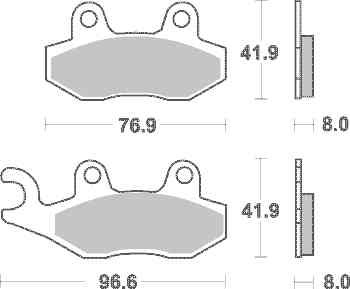 Brzdové destičky DP Brakes přední TRIUMPH 955i Daytona (do březen 2001) rok 98, 00-01