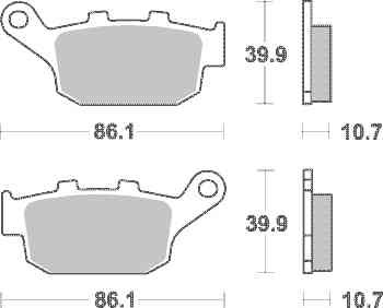 Brzdové destičky DP Brakes přední TRIUMPH 675 Street Triple R rok 09-12