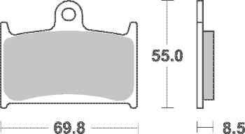 Brzdové destičky Brembo přední TRIUMPH 600 Daytona rok 04