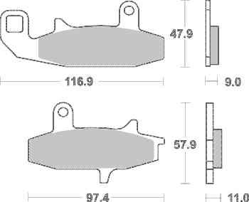 Brzdové destičky Brembo přední SUZUKI DR 750 Big rok 88-90