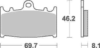 Brzdové destičky Brembo přední SUZUKI GSX 650 F rok 08-18