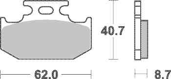 Brzdové destičky SBS zadní YAMAHA MT 125 (ABS) rok 20-24