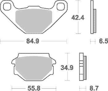 Brzdové destičky Brembo zadní APRILIA 125 Tuareg Rally rok 92
