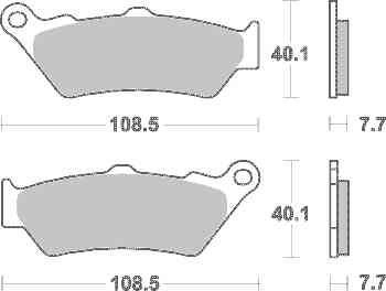 Brzdové destičky Brembo přední APRILIA 660 Tuareg rok 22