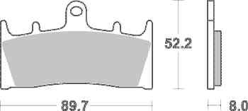 Brzdové destičky DP Brakes zadní KAWASAKI ZX-6R Ninja (600) rok 98-01