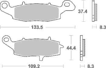 Brzdové destičky Brembo přední KAWASAKI VN 900 Classic rok 06-16