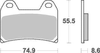 Brzdové destičky DP Brakes přední KTM 625 SMC rok 05-06, 14