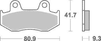 Brzdové destičky TRW Lucas zadní YAMAHA YFZ 450 R, X rok 10-13
