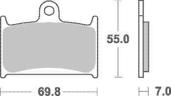 Brzdové destičky DP Brakes přední TRIUMPH T509 Speed Triple rok 97-98