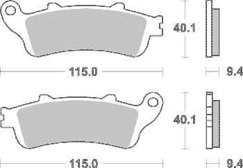 Brzdové destičky DP Brakes zadní HONDA NT 650 V Deauville rok 02-05