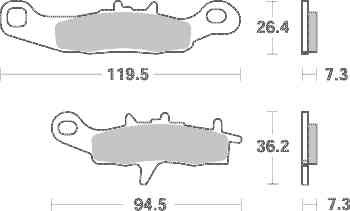 Brzdové destičky Brembo SX přední KAWASAKI KX 85 (malá kola) rok 06-23