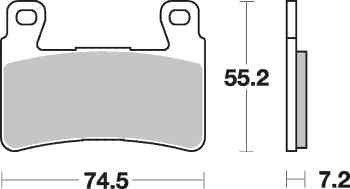 Brzdové destičky DP Brakes přední KAWASAKI ZX-6R Ninja (636) rok 13-22